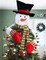 Christmas Tree Topper Snowman Hugger with Lights Strips - Xmas Holiday Winter Wonderland Party Decoration Ornament Supplies